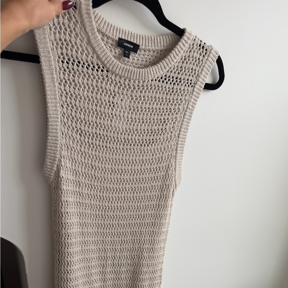 NWT Express Beige Knit Maxi Dress